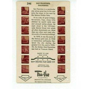 Vintage Tru Vue Tru-Vue Film Card San Francisco California United States USA 246